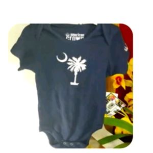 American Crown Navy Blue One Piece with Snap Crotch